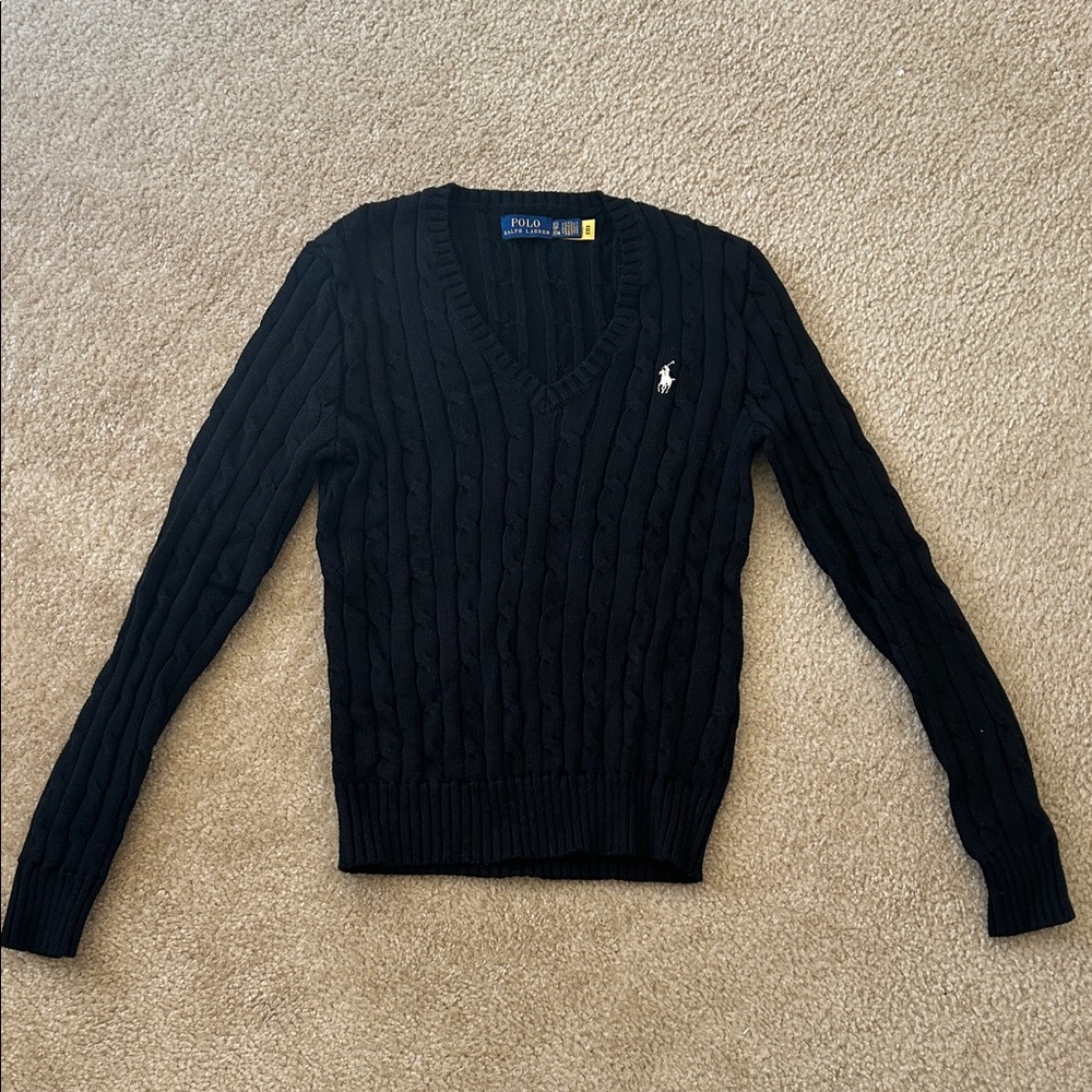 Polo Ralph Lauren v neck sweater black